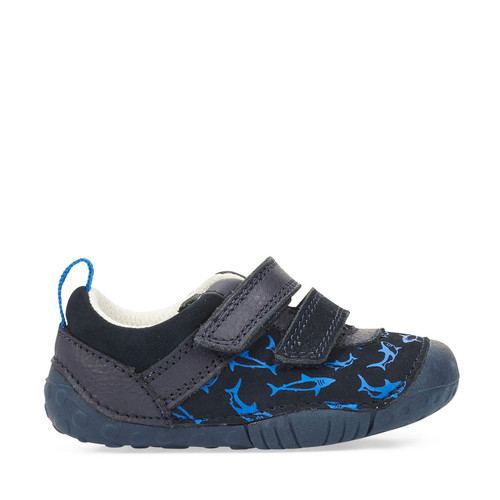 Start-Rite Little Fin, navy nubuck boys rip-tape pre-walkers 0777_9
